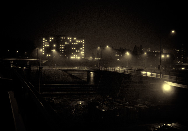 Umeå by fog
